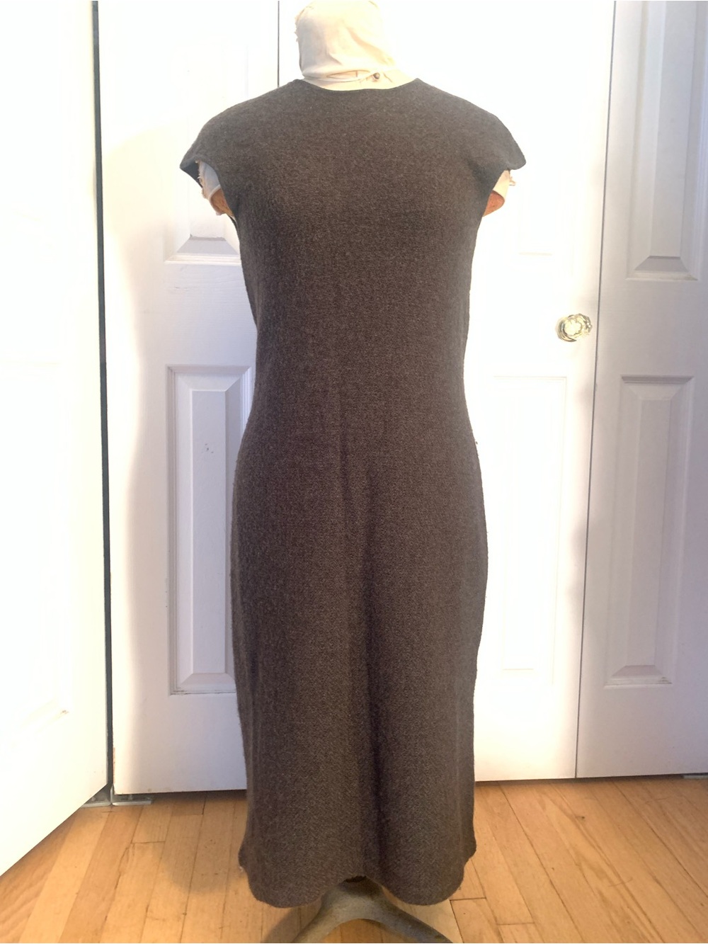 Ralph Lauren Black Label Cashmere Sleeveless Sheath Dress in grey and Brown mix